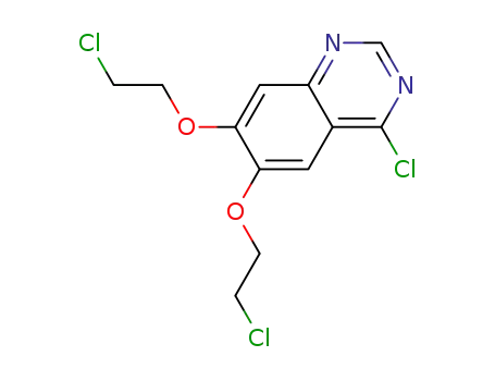 Molecular Structure of 183322-21-6 (4-Chloro-6,7-bis-(2-chloroethoxy)quinazoline)