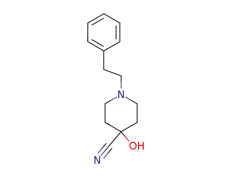 4-Hydroxy-1-(2-phenylethyl)-4-piperidinecarbonitrile