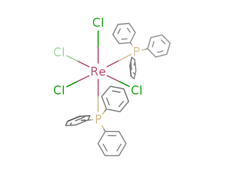 Molecular Structure of 16853-54-6 (Rhenium, tetrachlorobis(triphenylphosphine)-)