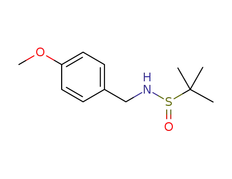 Molecular Structure of 1312299-36-7 (N-(4-methoxybenzyl)-2-methylpropane-2-sulfinamide)
