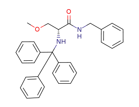 Molecular Structure of 1159573-88-2 (N-benzyl-O-methyl-N<sub>2</sub>-trityl-D-serinamide)