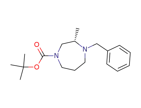 Molecular Structure of 1001401-71-3 (tert-butyl (S)-4-benzyl-3-methyl-1,4-diazepane-1-carboxylate)