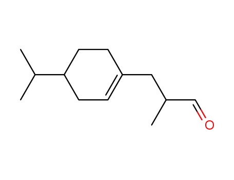 Molecular Structure of 19009-53-1 (2-methyl-3-[4-(propan-2-yl)cyclohex-1-en-1-yl]propanal)
