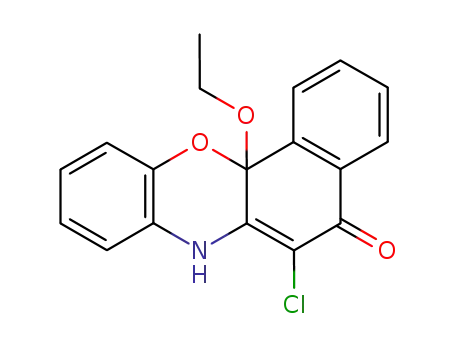 Molecular Structure of 73397-02-1 (6-chloro-12a-ethoxy-5H-benzo<c>phenoxazin-5-one)