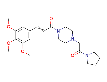 2-Propen-1-one,1-[4-[2-oxo-2-(1-pyrrolidinyl)ethyl]-1-piperazinyl]-3-(3,4,5-trimethoxyphenyl)-