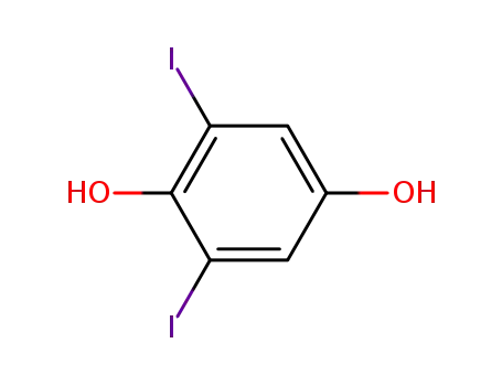 Molecular Structure of 1955-21-1 (2 6-DIIODOHYDROQUINONE)