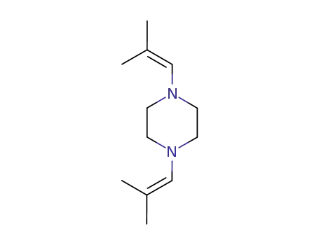Molecular Structure of 19244-91-8 (1,4-bis(2-methylprop-1-enyl)piperazine)