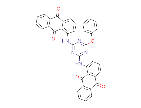 1965-81-7,1,1'-[(6-phenoxy-1,3,5-triazine-2,4-diyl)diimino]bisanthraquinone,Anthraquinone,1,1'-[(6-phenoxy-s-triazine-2,4-diyl)diimino]di- (7CI,8CI)