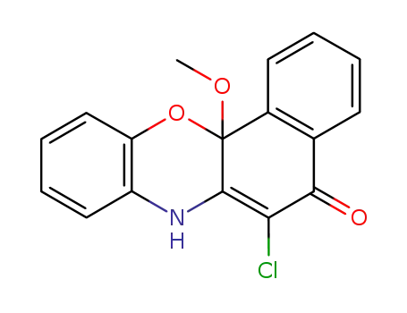 Molecular Structure of 73397-05-4 (6-chloro-12a-methoxy-5H-benzo<c>phenoxazin-5-one)