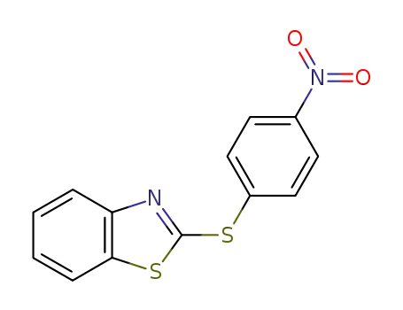 Molecular Structure of 19387-54-3 (2-[(4-nitrophenyl)thio]benzothiazole)