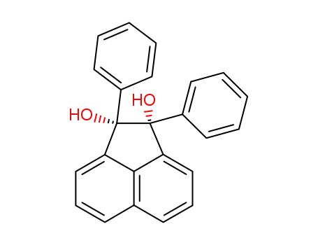 Molecular Structure of 58335-01-6 ((1R,2S)-1,2-diphenyl-1,2-dihydroacenaphthylene-1,2-diol)