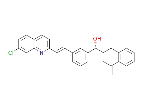 Molecular Structure of 1352029-52-7 (1R-{(3-[(E)-2-(7-chloroquinolin-2-yl) vinyl] phenyl)}-3-[2-(prop-1-en-2-yl) phenyl] propan-1-ol)