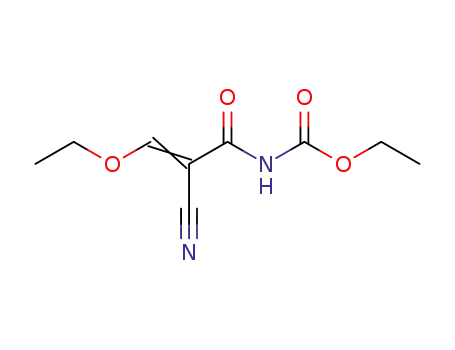 Molecular Structure of 1187-34-4 (ETHYL N-(2-CYANO-3-ETHOXYACRYLOYL)CARBAMATE)
