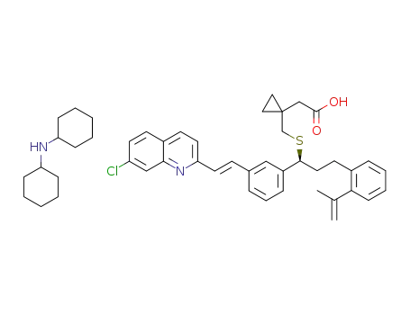 Molecular Structure of 1351973-22-2 ([S,E]-1-[[[1-[3-(2-(7-chloro-2-quinolinyl)ethenyl)phenyl]-3-[2-(prop-1-en-2-yl)phenyl]propyl]thio]methyl]cyclopropaneacetic acid dicyclohexylamine salt)