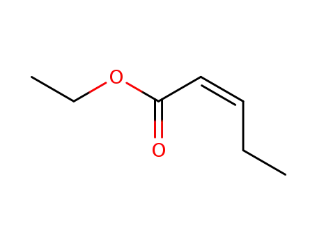 Molecular Structure of 27805-84-1 ((Z)-2-Pentenoic acid ethyl ester)