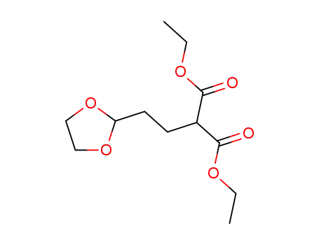 Molecular Structure of 23985-06-0 (diethyl 2-(2-(1,3-dioxolan-2-yl)ethyl)malonate)
