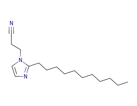 Molecular Structure of 23996-16-9 (1-(2-CYANOETHYL)-2-UNDECYLIMIDAZOLE)