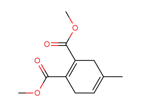 Molecular Structure of 58983-21-4 (1,4-Cyclohexadiene-1,2-dicarboxylic acid, 4-methyl-, dimethyl ester)
