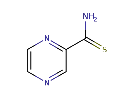 Molecular Structure of 4604-72-2 (PYRAZINE-2-CARBOTHIOAMIDE)