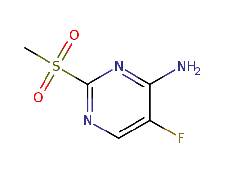 Molecular Structure of 1312324-60-9 (5-fluoro-2-(methylsulfonyl)pyrimidin-4-amine)