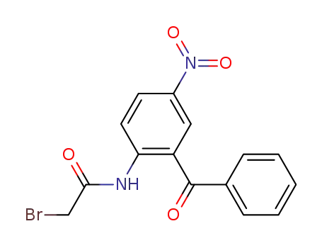 Molecular Structure of 2011-70-3 (N-(2-benzoyl-4-nitrophenyl)-2-bromoacetamide)