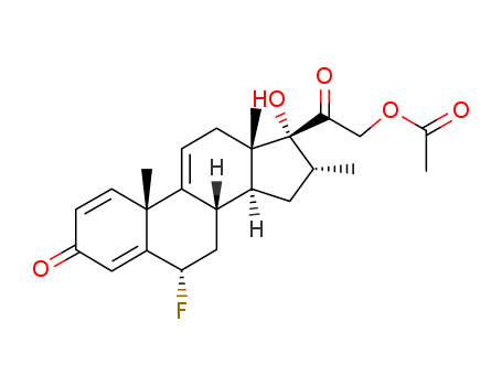 19788-77-3,6alpha-fluoro-17,21-dihydroxy-16alpha-methylpregna-1,4,9(11)-triene-3,20-dione 21-acetate,Pregna-1,4,9(11)-triene-3,20-dione,6a-fluoro-17,21-dihydroxy-16a-methyl-, 21-acetate (8CI); 6a-Fluoro-16a-methyl-1,4,9(11)-pregnatriene-17a,21-diol-3,20-dione 21-acetate