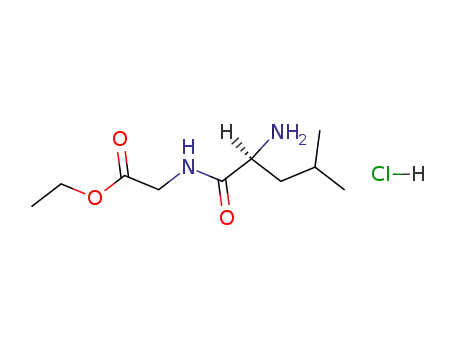 Molecular Structure of 2087-47-0 (Glycine, N-L-leucyl-, ethyl ester, monohydrochloride)