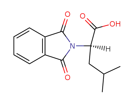 Molecular Structure of 29588-87-2 ((R)-2-(1,3-dioxoisoindolin-2-yl)-4-methylpentanoic acid)