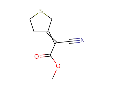 Molecular Structure of 40548-04-7 (Methyl 2-cyano-2-(3-tetrahydrothienylidene)acetate)