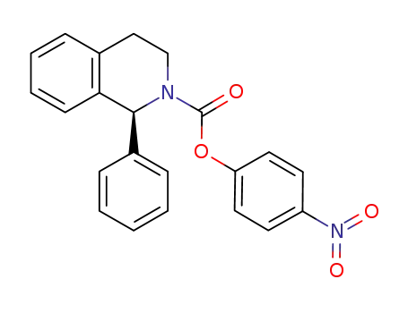 Molecular Structure of 1229227-22-8 (4-nitrophenyl (1S)-1-phenyl-3,4-dihydroisoquinoline-2(1H)-carboxylate)