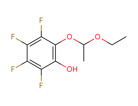Molecular Structure of 1374518-16-7 (2-(1-ethoxyethoxy)-3,4,5,6-tetrafluorophenol)