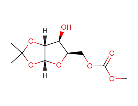 Molecular Structure of 5432-33-7 (5-O-CARBOMETHOXY-1,2-O-ISOPROPYLIDENE-D-XYLOFURANOSE)