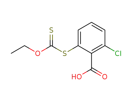 Molecular Structure of 144988-64-7 (6-chloro-2-[ethoxy(thiocarbonyl)-thio]benzoic acid)