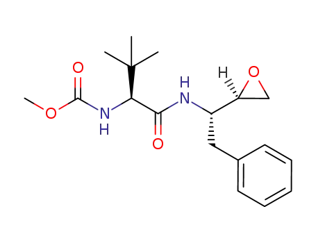 Molecular Structure of 1192510-20-5 (methyl [(2S)-3,3-dimethyl-1-({(1S)-1-[(2R)-oxiran-2-yl]-2-phenylethyl}amino)-1-oxobutan-2-yl]carbamate)