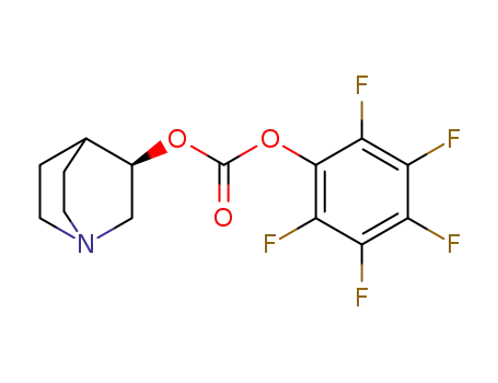 Molecular Structure of 1459721-13-1 ((3R)-1-azabicyclo[2,2,2]oct-3-yl pentafluorophenylcarbonate)