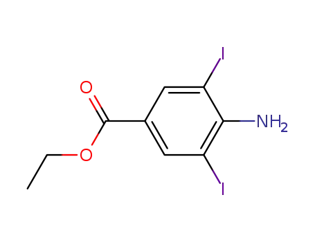 Molecular Structure of 5400-81-7 (ETHYL 4-AMINO-3,5-DIIODOBENZOATE)