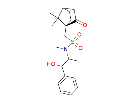 Molecular Structure of 25442-88-0 (N-(2-hydroxy-1-methyl-2-phenylethyl)-N,7,7-trimethyl-2-oxobicyclo[2.2.1]heptane-1-methanesulphonamide)