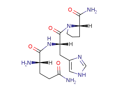 Molecular Structure of 28613-24-3 (L-Prolinamide, L-glutaminyl-L-histidyl-)