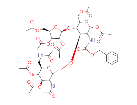 Molecular Structure of 96181-90-7 (C<sub>43</sub>H<sub>57</sub>N<sub>3</sub>O<sub>23</sub>)