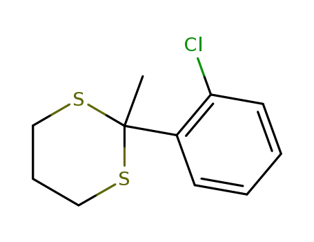 Molecular Structure of 310905-00-1 (2-(2-chloro-phenyl)-2-methyl-[1,3]dithiane)