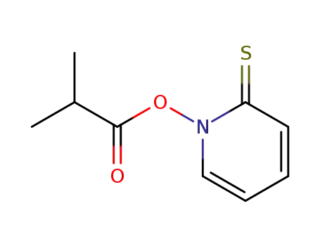 Molecular Structure of 89025-75-2 (2(1H)-Pyridinethione, 1-(2-methyl-1-oxopropoxy)-)