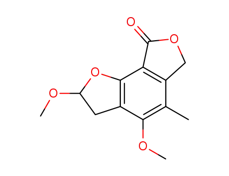 Molecular Structure of 193277-77-9 (2,4-Dimethoxy-5-methyl-3,6-dihydro-2H-benzo[2,1-b;3,4-c']difuran-8-one)