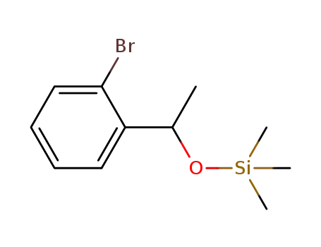 Molecular Structure of 1025869-90-2 ((1-(2-bromophenyl)ethoxy)trimethylsilane)