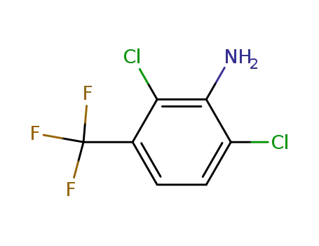 Molecular Structure of 6656-72-0 (Benzenamine, 2,6-dichloro-3-(trifluoromethyl)-)