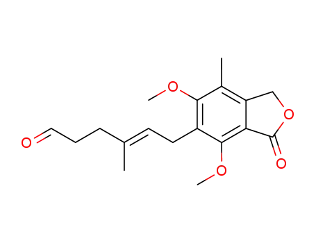 Molecular Structure of 545392-47-0 ((E)-6-(4,6-Dimethoxy-7-methyl-3-oxo-1,3-dihydro-isobenzofuran-5-yl)-4-methyl-hex-4-enal)