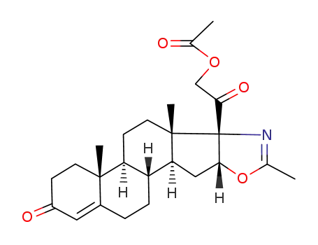 Molecular Structure of 21269-13-6 (21-hydroxy-2'-methyl-16beta-5'H-pregn-4-eno[17,16-d]oxazole-3,20-dione 21-acetate)