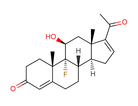 Molecular Structure of 4064-57-7 ((11beta)-9-fluoro-11-hydroxypregna-4,16-diene-3,20-dione)