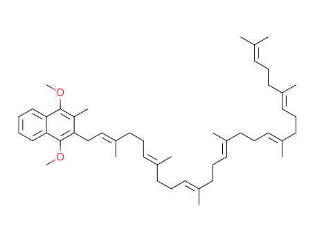 Molecular Structure of 1218784-62-3 (2-(3,7,11,15,19,23,27-heptamethyloctacosa-2,6,10,14,18,22,26-heptaenyl)-1,4-dimethoxy-3-methylnaphthalene)