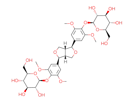 Molecular Structure of 573-44-4 ([[(3S)-3aα,4,6,6aα-Tetrahydro-1H,3H-furo[3,4-c]furan]-3α,6α-diyl]bis(2,6-dimethoxy-4,1-phenylene)bis(β-D-glucopyranoside))