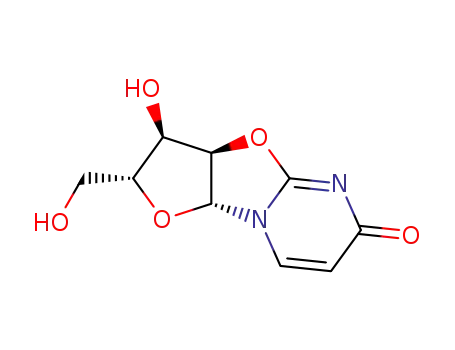 Molecular Structure of 847650-91-3 (1-((2R,4S,5R)-3,4-anhydro-5-(hydroxymethyl)tetrahydrofuran-2-yl)pyrimidin-4(1H)-one)